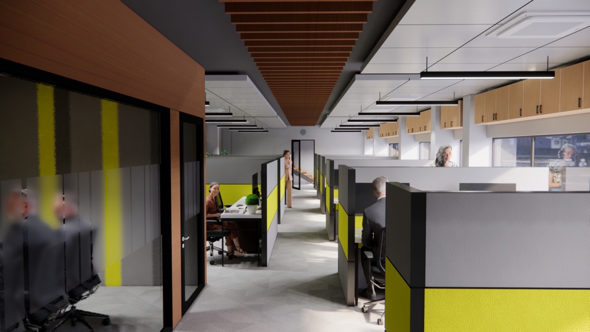 Office layout render